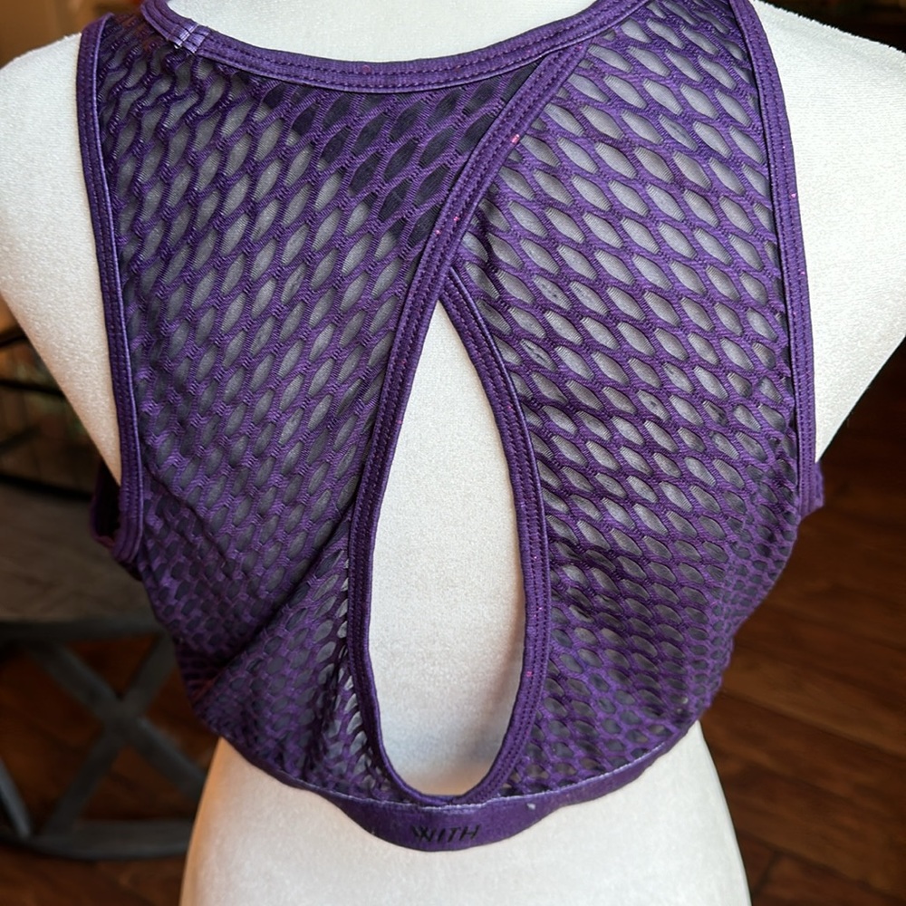 WITH X Peloton Sundays With Love Purple Sports Bra size XL - Picture 2 of 3